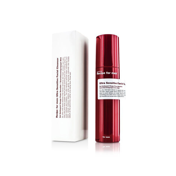 Recipe For Men - Gel Nettoyant peaux sensibles - "Ultra Sensitive Facial Cleanser"