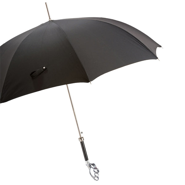 Pasotti - Parapluie - Poing Americain Argent Swarovski