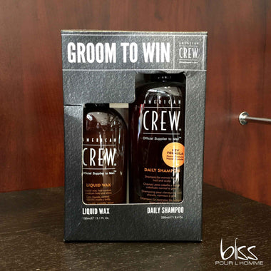 American Crew - Pack "Groom To Win" - Liquid Wax & Daily Shampoo