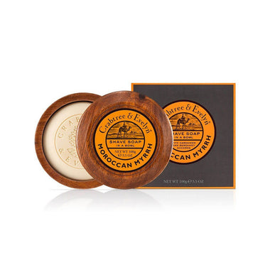 Crabtree & Evelyn - Savon à raser bol en bois - Moroccan Myrrh - 100g