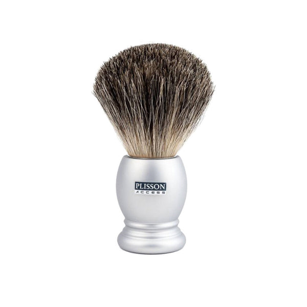 Plisson - Blaireau Monture Access Gris Artic - Pur Blaireau