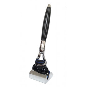 Plisson - Rasoir Noir et Blanc - Tête "Fusion" avec Socle