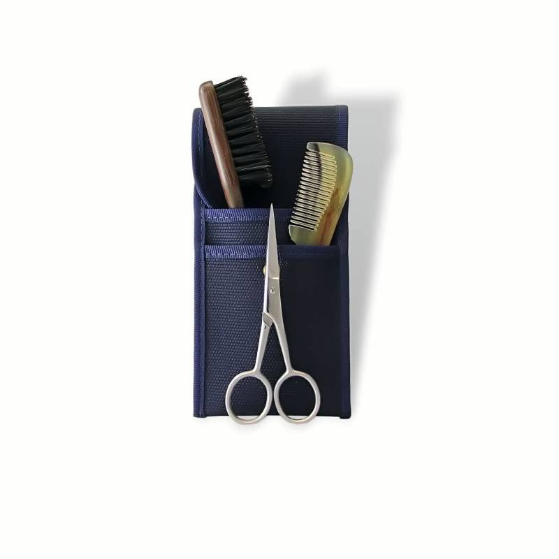 Plisson - Trousse Moustache peigne + brosse & ciseaux